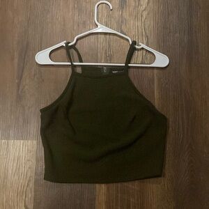 Women's green Crop Top